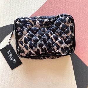 MZ Wallace Zip Round Cosmetic Bag Animal Print